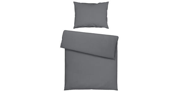 BETTWÄSCHE TANJA Satin 140/200 cm - Anthrazit, Basics, Textil (140/200cm) - Novel