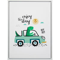 KINDERBILD 30/40 cm  - Weiss/Gelb, Basics, Holzwerkstoff/Kunststoff (30/40cm) - Monee