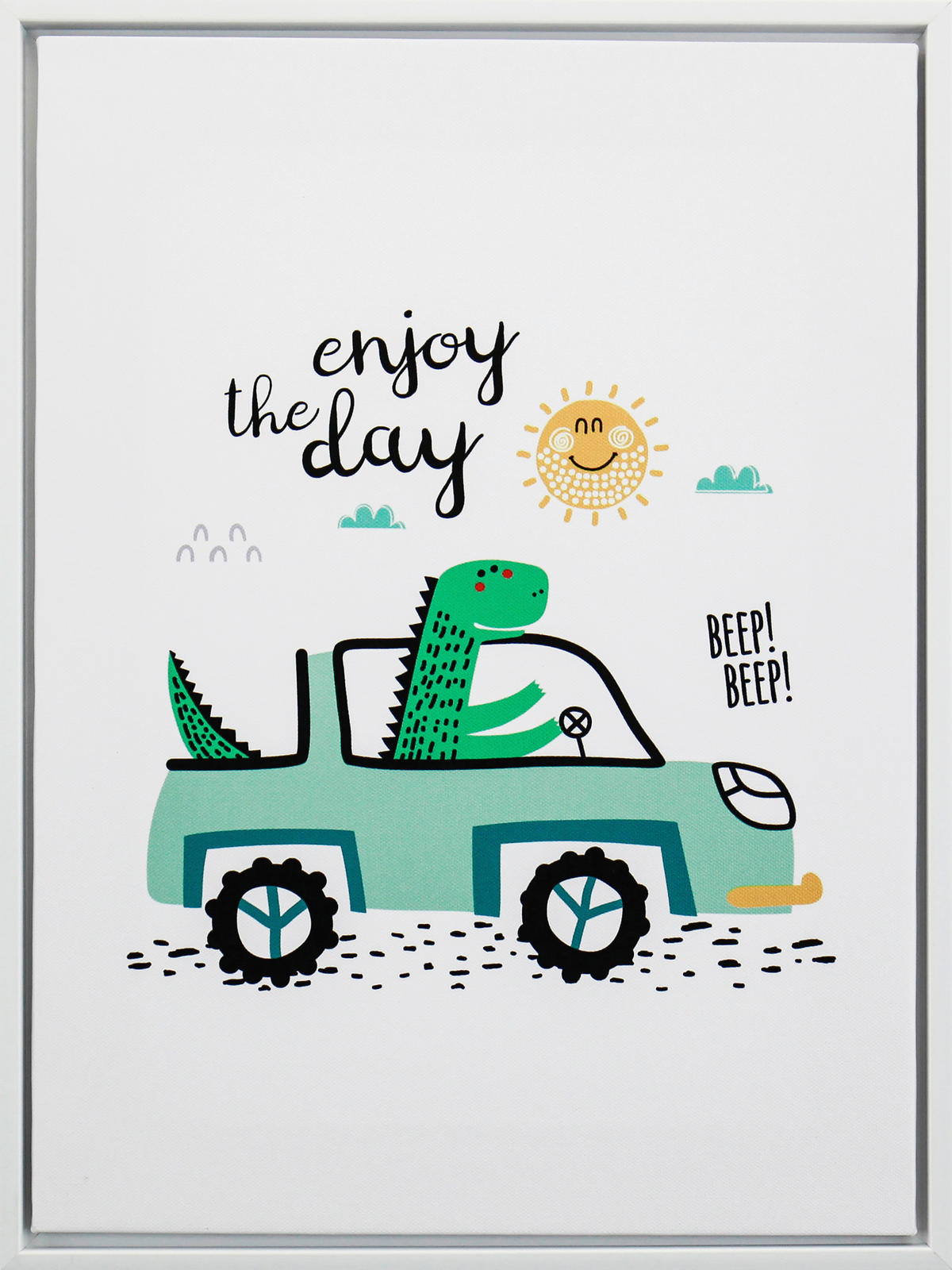 KINDERBILD 30/40 cm  - Weiss/Gelb, Basics, Holzwerkstoff/Kunststoff (30/40cm) - Monee