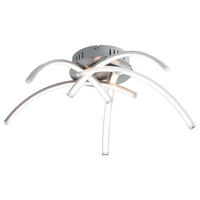 PLAFONIERĂ CU LED - argintiu, Design, plastic/metal (47/14cm)