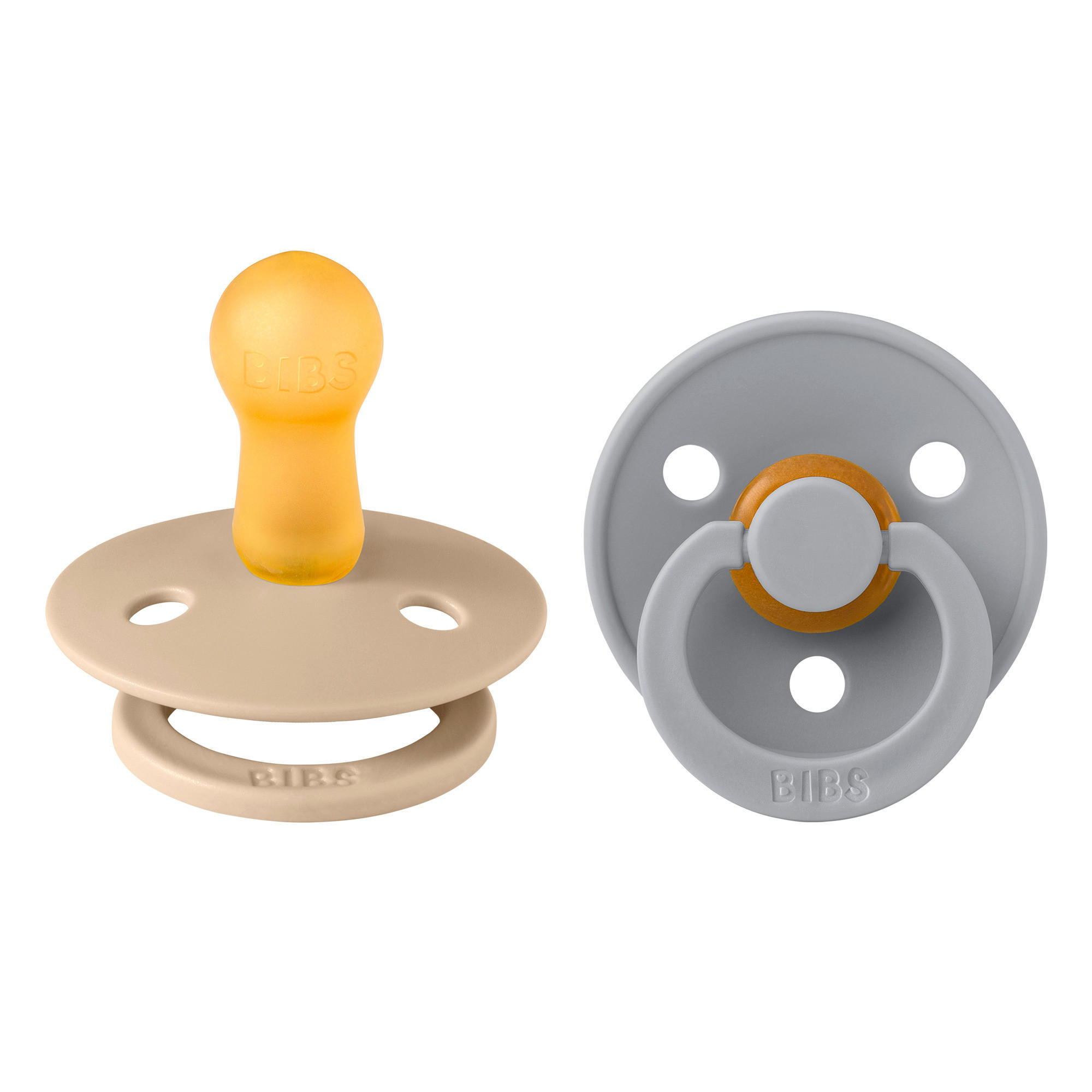 SCHNULLER 0 Monat(e)  - Hellgelb/Grau, Basics, Naturmaterialien/Kunststoff (7,7/16,6/4,6cm)