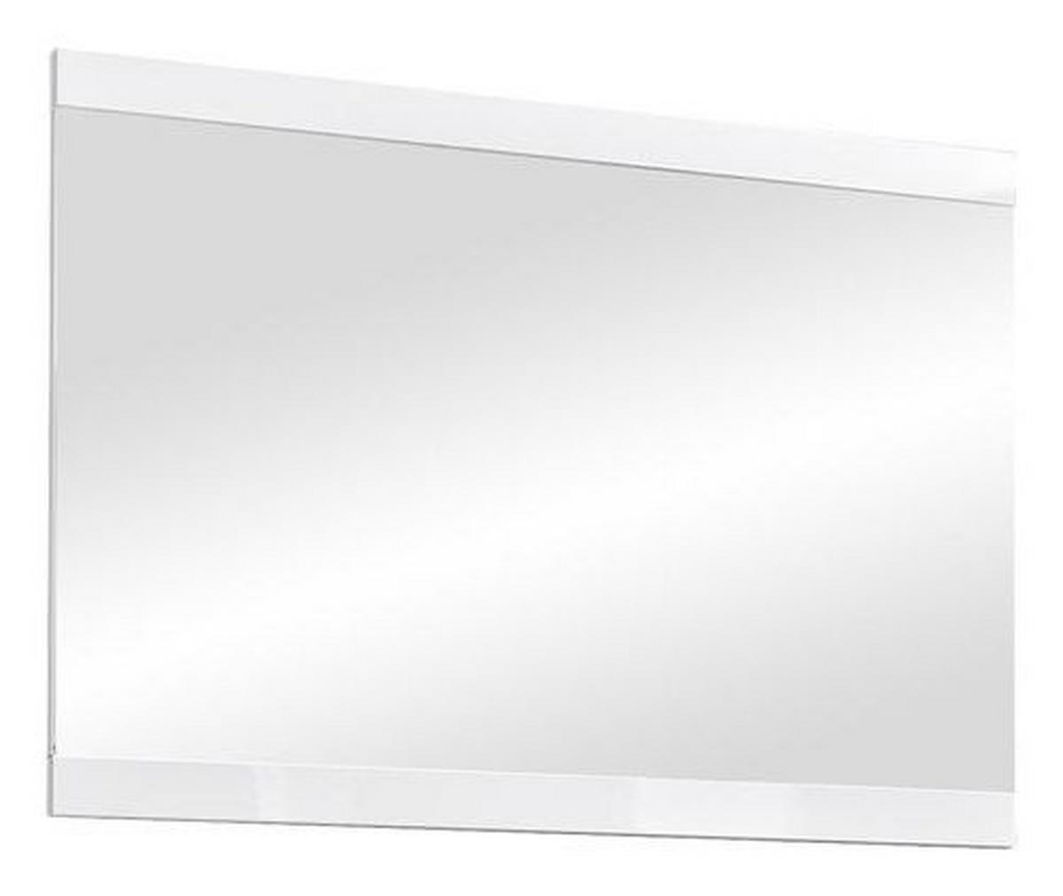 ZIDNO OGLEDALO  92/66/2 cm     - bela, Dizajnerski, staklo/pločasti materijal (92/66/2cm) - Xora