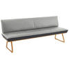 SITZBANK in Holz, Textil Grau, Hellgrau, Wildeiche  - Wildeiche/Eichefarben, Design, Holz/Textil (214/88/66cm) - Koinor