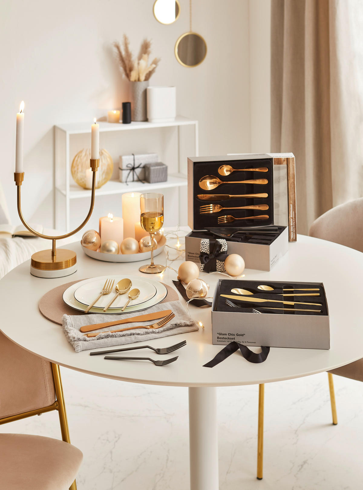 EVŐESZKÖZKÉSZLET 30 részes  Glam Chic  - rézvörös, Design, fém - Homeware Profession.