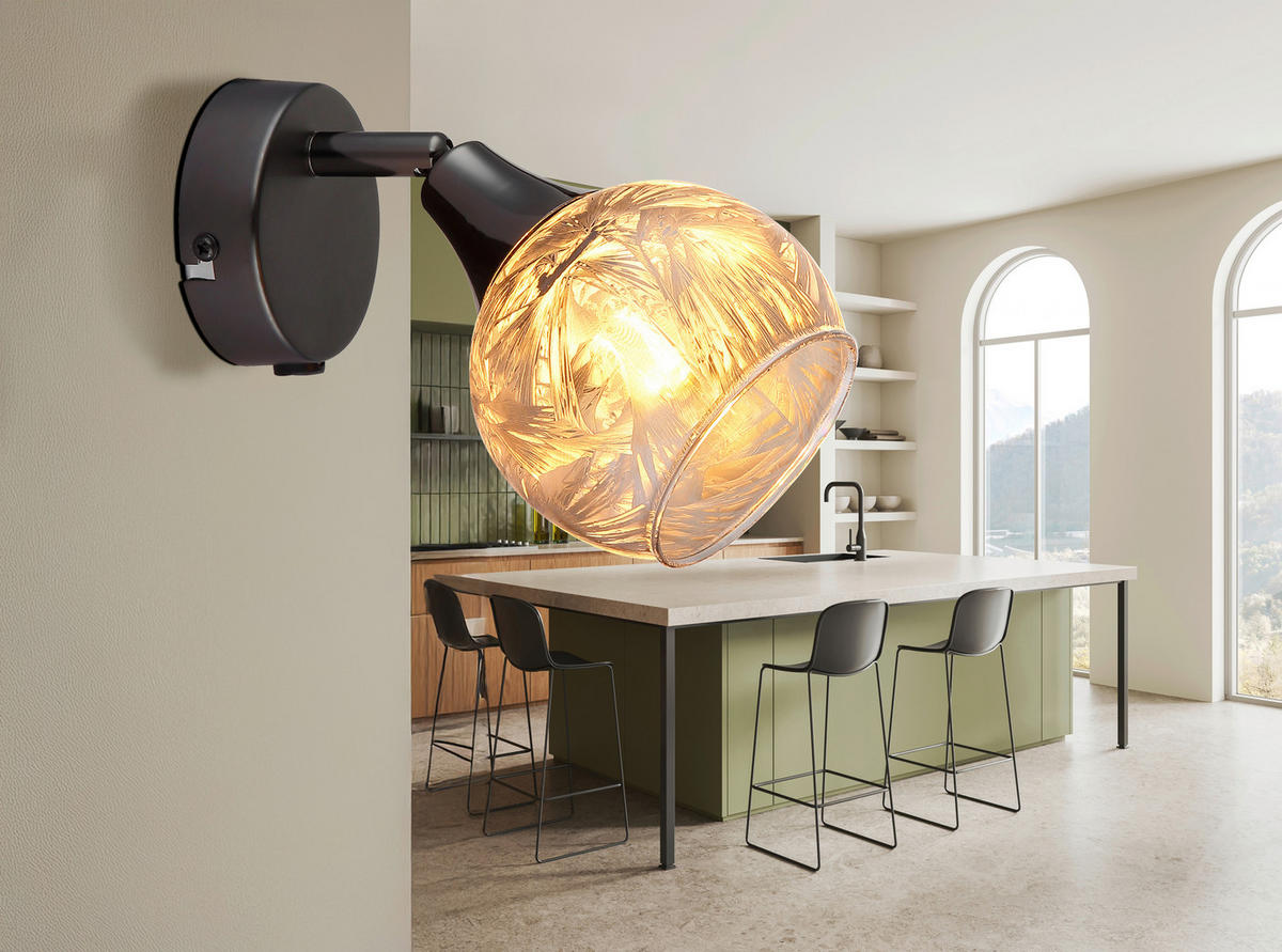 STRAHLER 12/16 cm   - Schwarzchrom/Grau, Basics, Glas/Metall (12/16cm) - Globo