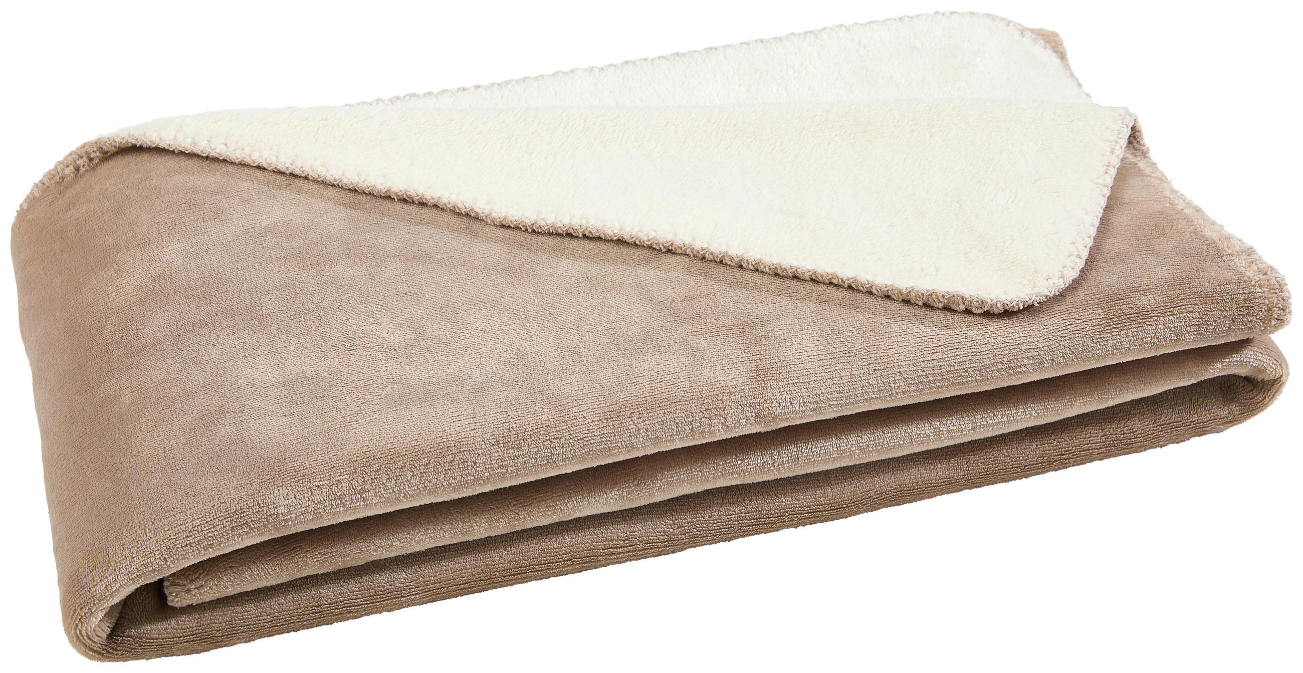 WOHNDECKE 130/180 cm  - Creme/Haselnussfarben, Basics, Textil (130/180cm) - Novel