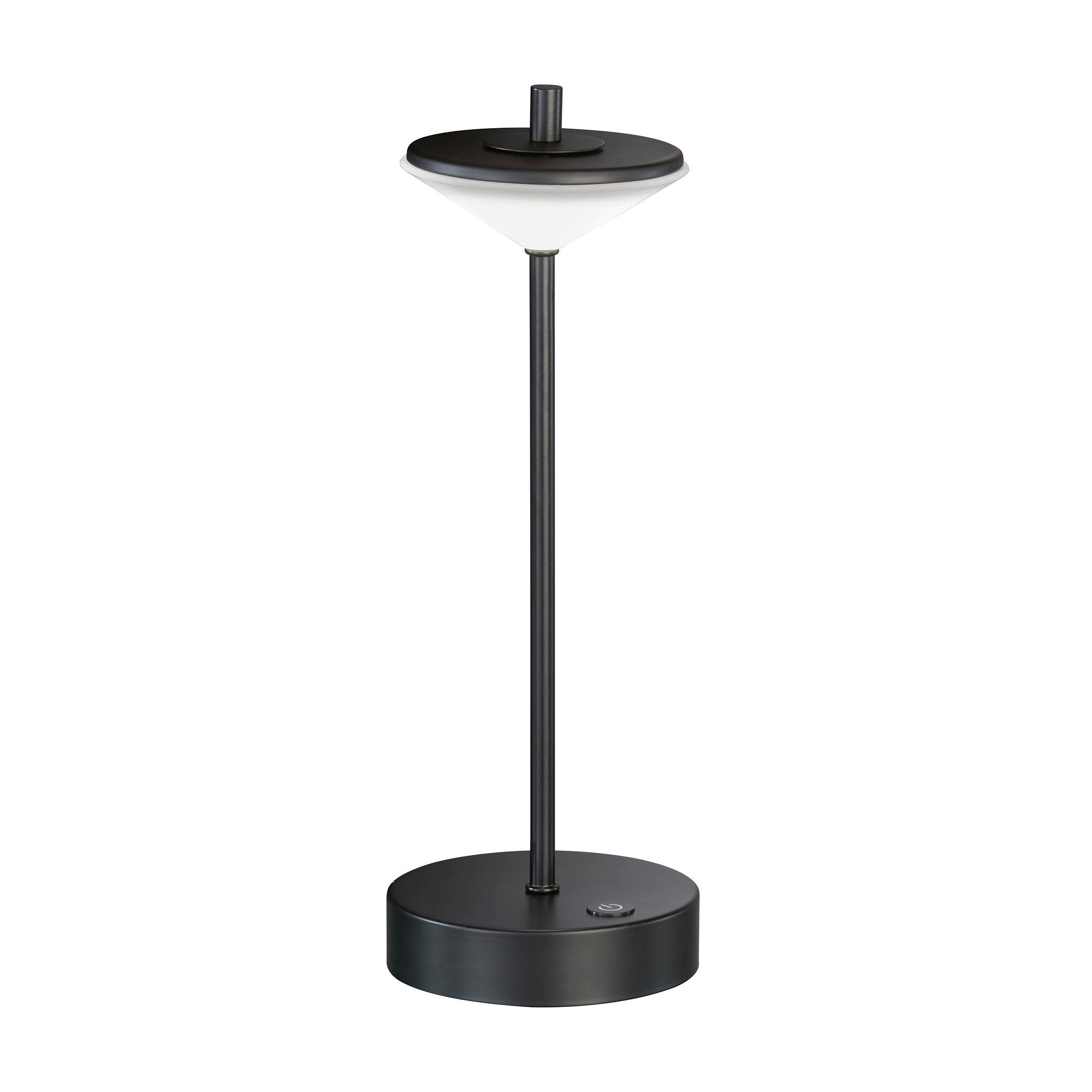 AKKU-TISCHLEUCHTE Modular S 12/35 cm   - Schwarz, Design, Metall (12/35cm) - Fischer & Honsel