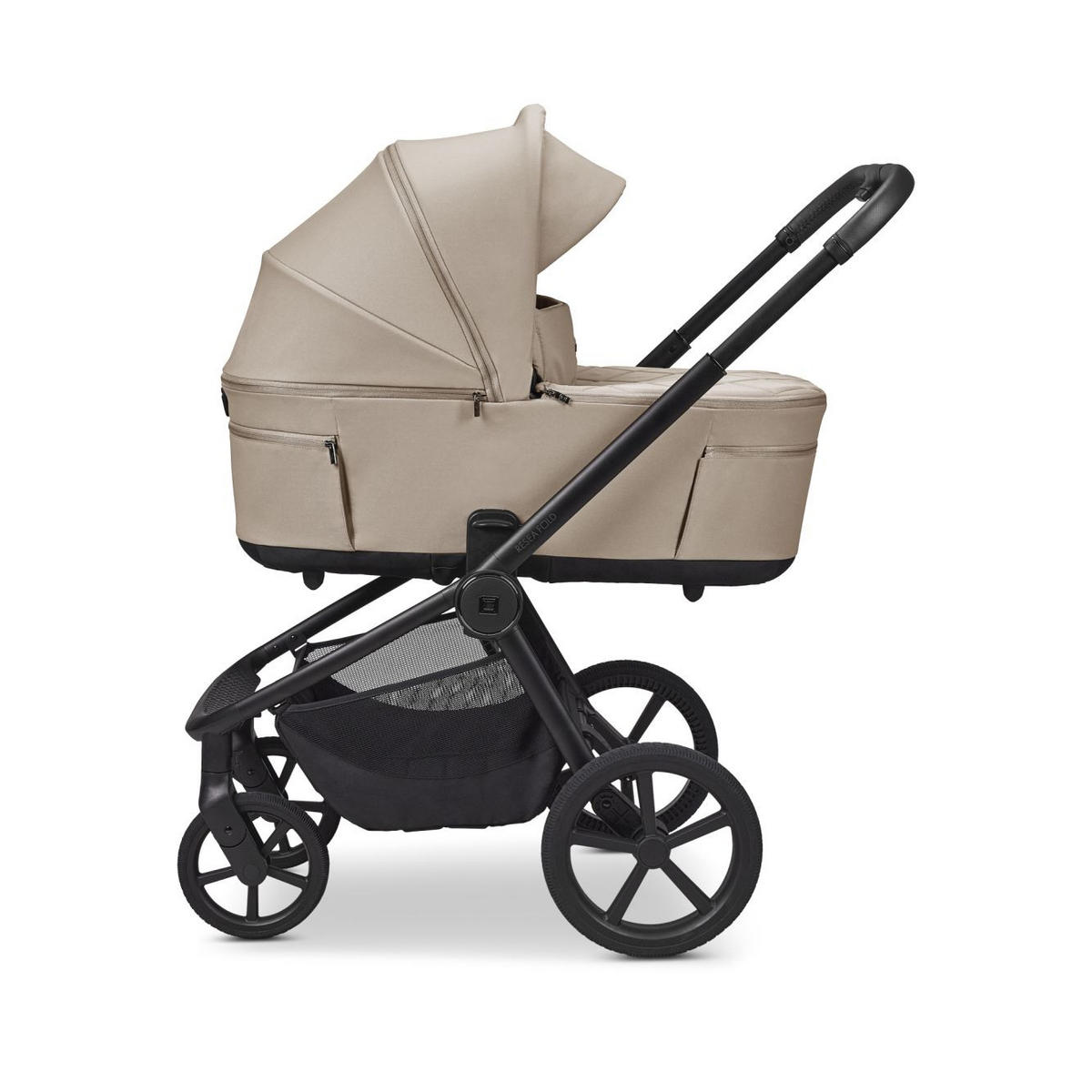 KOMBIKINDERWAGEN  Resea Fold  sand  - Sandfarben/Schwarz, Basics, Textil/Metall (116/57/94cm) - Moon