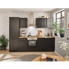 KÜCHENBLOCK 280 cm   in Schwarz  - Eichefarben/Anthrazit, LIFESTYLE, Holzwerkstoff/Kunststoff (280cm) - MID.YOU