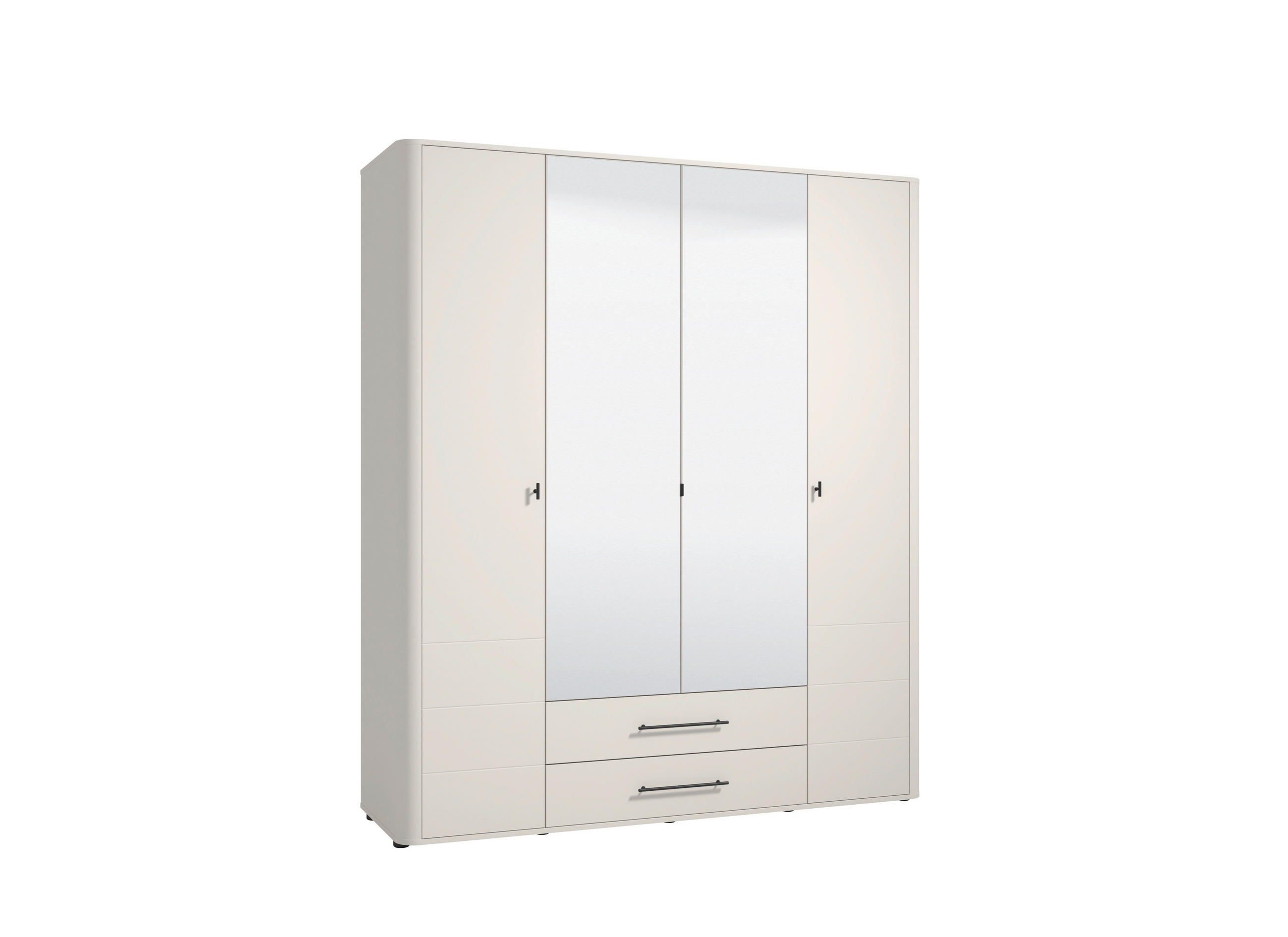 NYÍLÓAJTÓS SZEKRÉNY kasmírszínű  - kasmírszínű/fekete, Basics, műanyag/faalapú anyag (180/211/57cm) - Carryhome