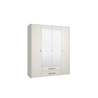 NYÍLÓAJTÓS SZEKRÉNY kasmírszínű  - kasmírszínű/fekete, Basics, műanyag/faalapú anyag (180/211/57cm) - Carryhome