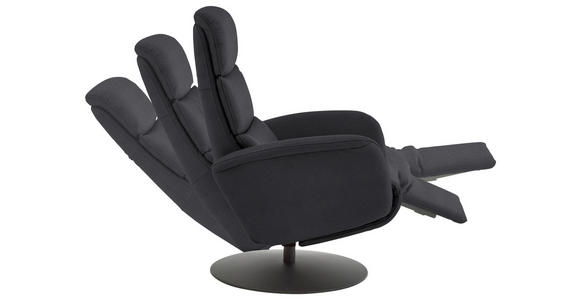 RELAXSESSEL in Leder Anthrazit  - Anthrazit/Schwarz, Design, Leder/Metall (76/108/86cm) - Dieter Knoll