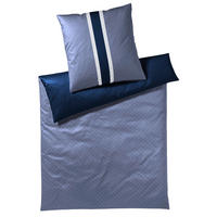 BETTWÄSCHESET Makosatin 160/210 cm  100 cm/65 cm  - Blau, Basics, Textil (160/210cm) - Joop!