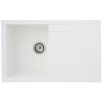 SPÜLE 1712HOUSTON80X50W  - Weiß, Trend, Glas/Kunststoff (80/21/50cm) - Respekta