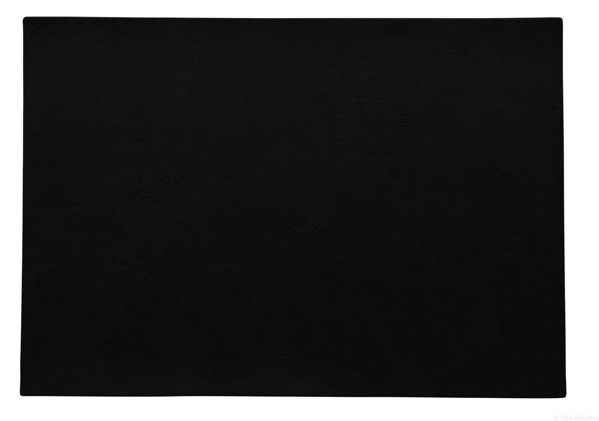 TISCHSET Vegan Leather Kunststoff Schwarz 46/33 cm  - Schwarz, Design, Kunststoff (46/33cm) - ASA