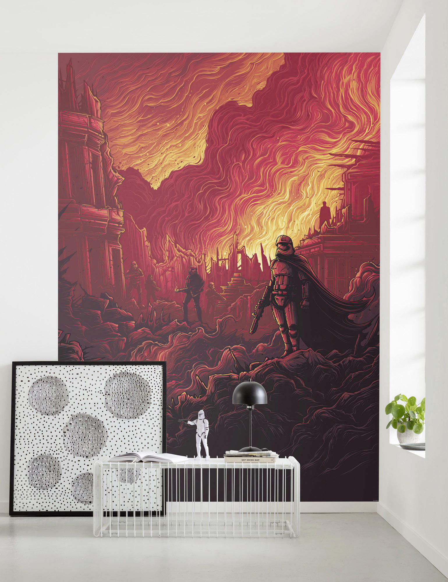 FOTOTAPETE - Rot/Schwarz, Trend, Textil (200/280cm) - Xora