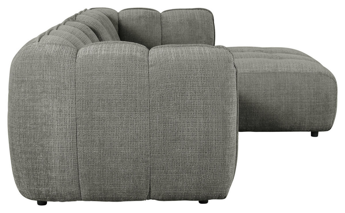 ECKSOFA Dunkelgrau Chenille  - Dunkelgrau/Schwarz, KONVENTIONELL, Kunststoff/Textil (272/172cm) - Carryhome