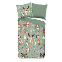 KINDERBETTWÄSCHE Good Morning Renforcé 135/200 cm  - Grün, Design, Textil (135/200cm)