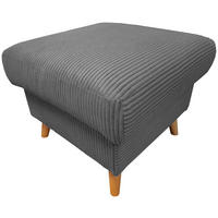 HOCKER in Textil Grau  - Naturfarben/Grau, Design, Holz/Textil (61/43/61cm) - P & B