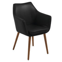 NASLANJAČ, tekstil črna  - črna, Konvencionalno, tekstil/les (58/84/58cm) - Carryhome