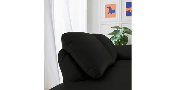 RÉCAMIERE in Echtleder Schwarz - Chromfarben/Schwarz, Design, Leder/Metall (209/85-109/95-16cm) - Dieter Knoll