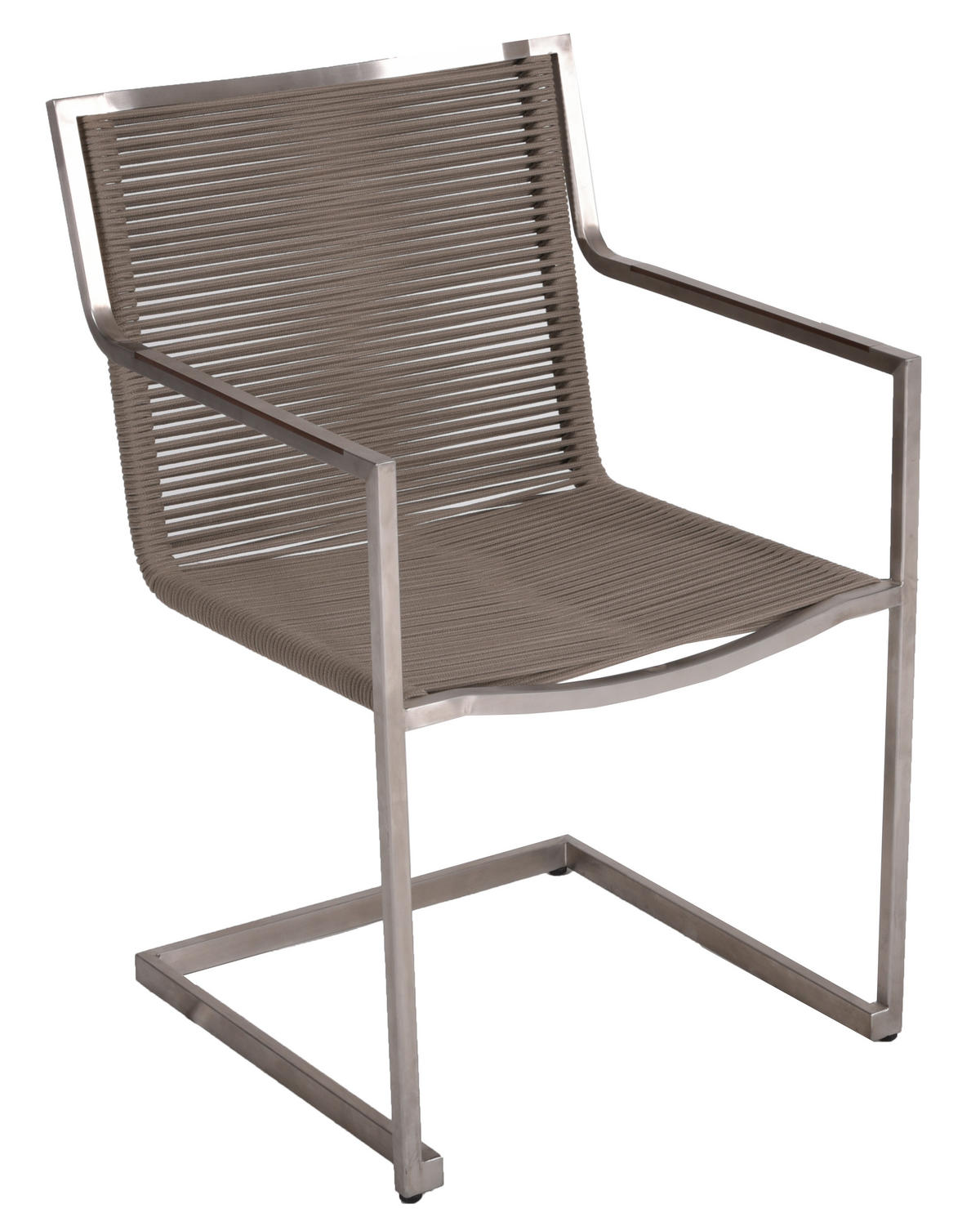 GARTENSTUHL Metall, Kunststoff Taupe  - Taupe/Silberfarben, Basics, Kunststoff/Metall (57/87/56cm) - Gardenson