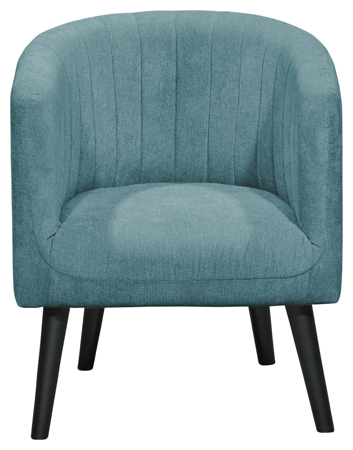 COCKTAILSESSEL Mikrovelours Türkis    - Türkis/Schwarz, Basics, Holz/Textil (61/82/58cm) - Livetastic