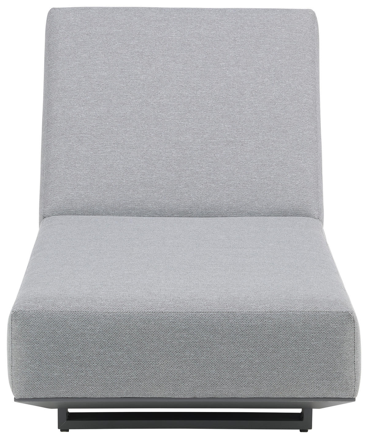GARTENLIEGE  - Anthrazit/Grau, Design, Textil/Metall (200/31/75cm) - Amatio
