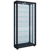 VITRINE in Schwarz  - Schwarz, Modern, Glas/Holzwerkstoff (59/114,8/18cm) - MID.YOU