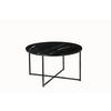 COUCHTISCH 80/80/45 cm rund Schwarz  - Schwarz, Design, Glas/Metall (80/80/45cm) - Livetastic