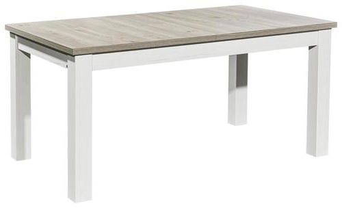 ESSTISCH rechteckig Weiß, Eichefarben - Eichefarben/Weiß, Design (160-240/90/76cm) - SetOne by Musterring