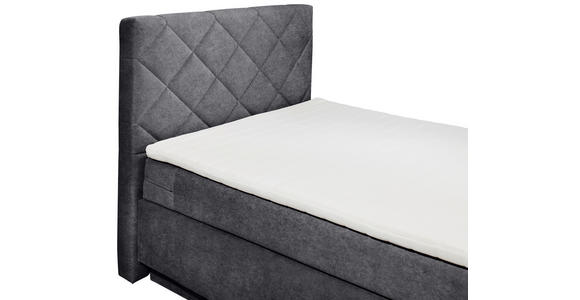 BOXSPRINGBETT 140/200 cm  in Anthrazit  - Anthrazit/Schwarz, KONVENTIONELL, Kunststoff/Textil (140/200cm) - Xora