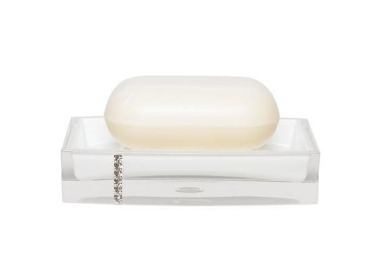 SZAPPANTARTÓ műanyag  - fehér, Basics, műanyag (12,5/3/9cm) - Sadena