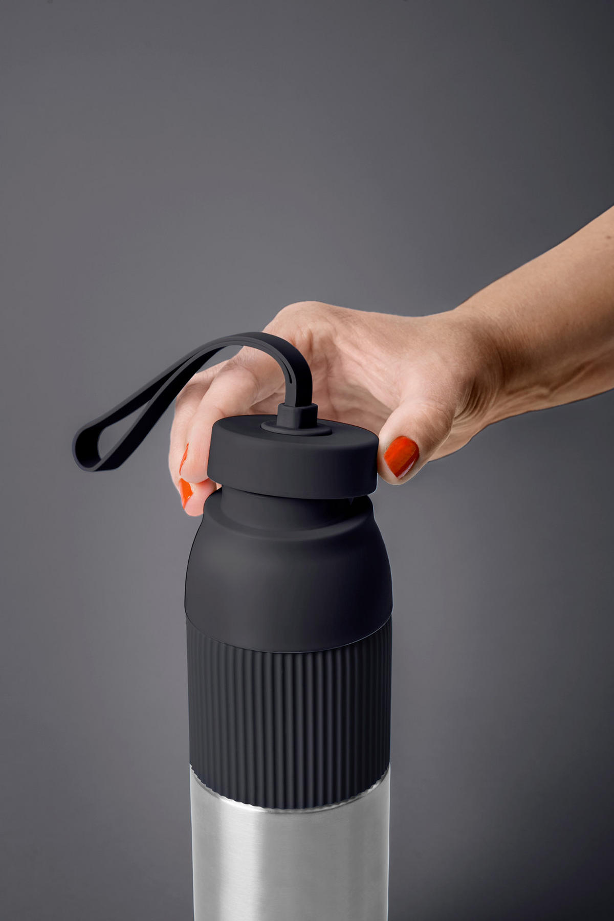 ISOLIERFLASCHE beYou 0,5L L  - Schwarz, Basics, Metall (7,4/7,4/24,20cm) - Emsa