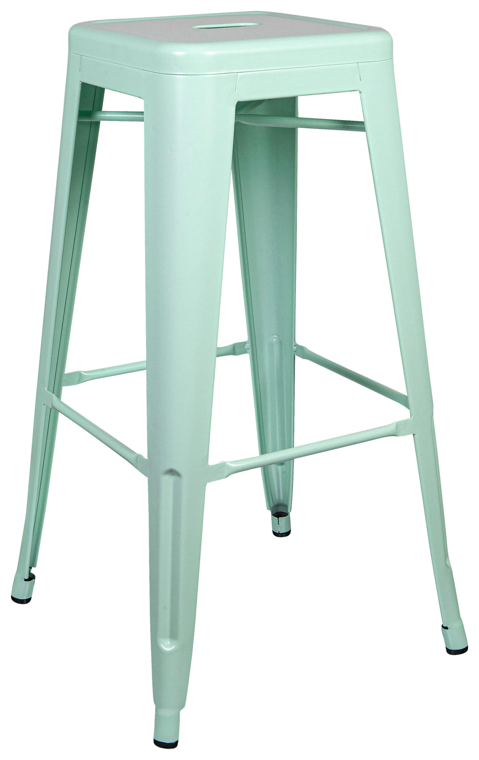 BARHOCKER Pastellgrün Stahl stapelbar, abwischbar  - Pastellgrün/Schwarz, Basics, Metall (44/77/44cm) - MID.YOU