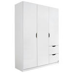 KLEIDERSCHRANK 3-türig Weiß  - Weiß, KONVENTIONELL, Holzwerkstoff (136/197/54cm) - Xora