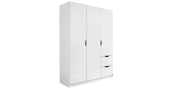 KLEIDERSCHRANK 3-türig Weiß  - Weiß, KONVENTIONELL, Holzwerkstoff (136/197/54cm) - Xora