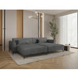 BIGSOFA  in Chenille Dunkelgrau  - Hellbraun/Dunkelgrau, MODERN, Textil/Metall (300/80/190cm) - Carryhome