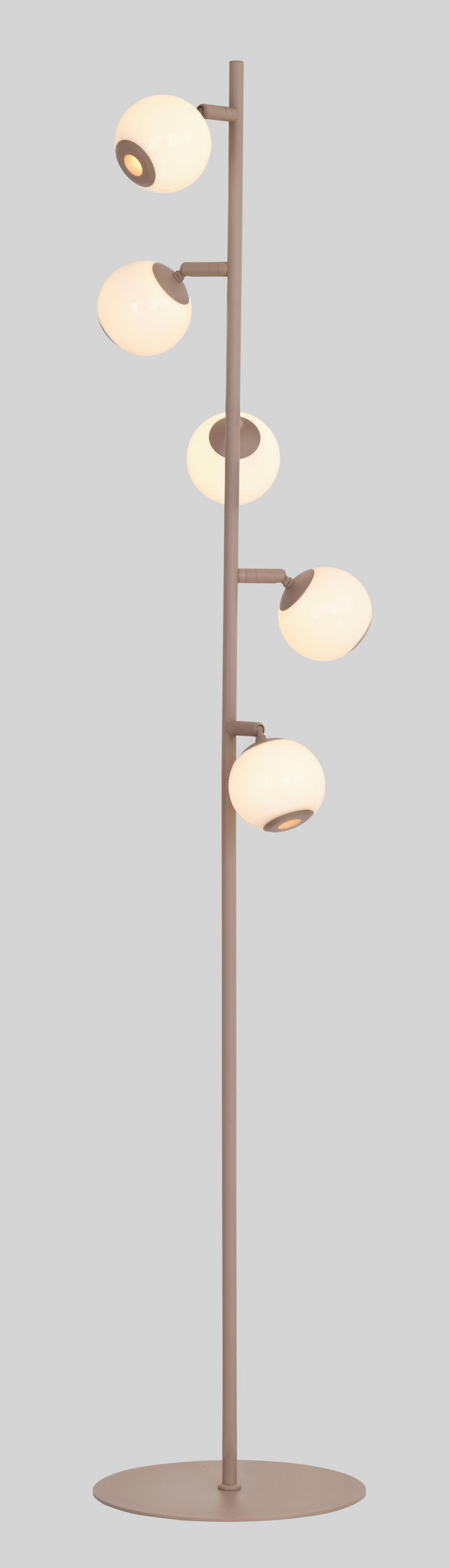 LED-STEHLEUCHTE Luberon 32,5/151/32,5 cm  - Sandfarben/Schwarzchrom, Design, Glas/Kunststoff (32,5/151/32,5cm)