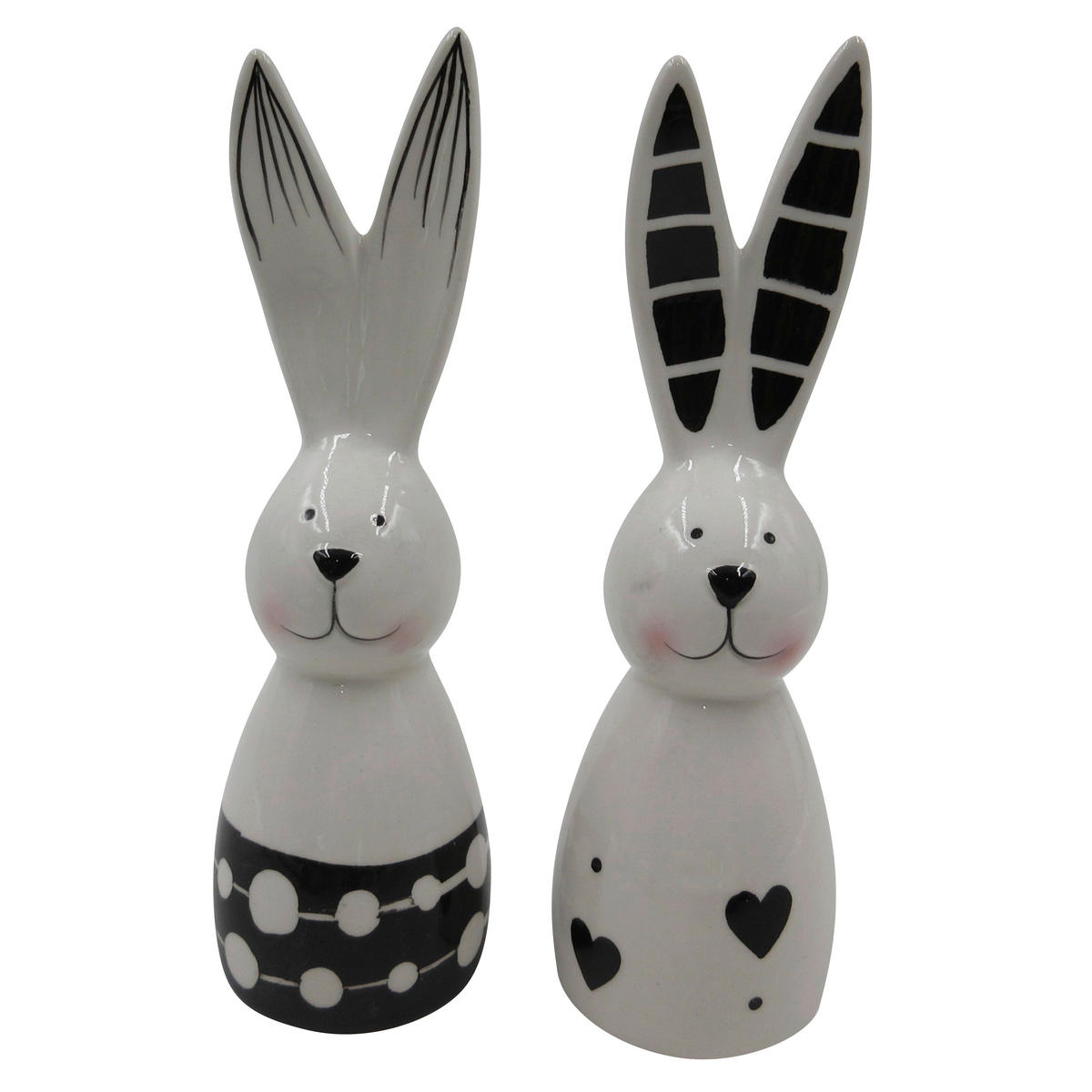 DEKOHASE - Schwarz/Weiß, LIFESTYLE, Keramik (4,5/15/4,5cm)