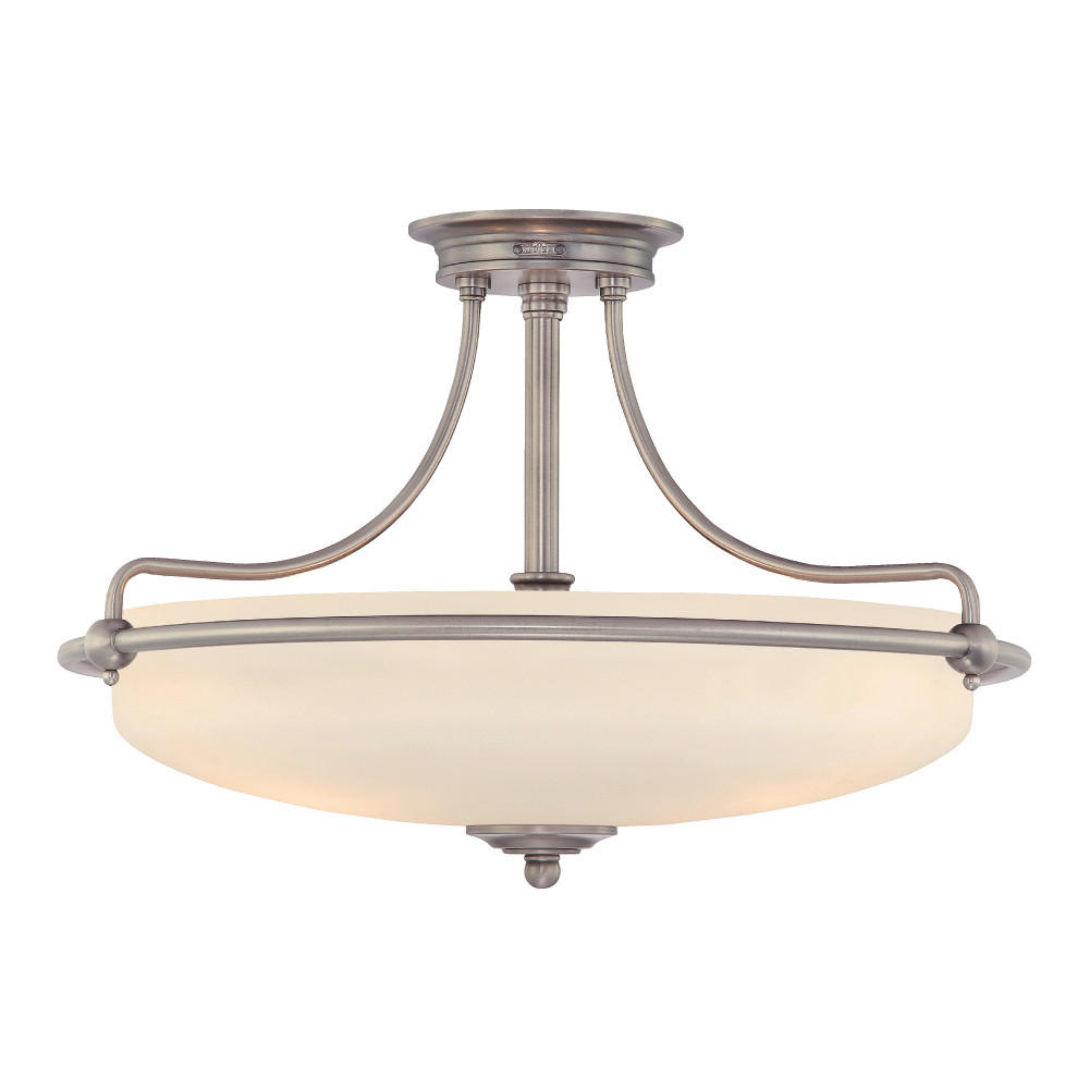 DECKENLEUCHTE Elstead Griffin 53.3/35.6 cm   - Chromfarben, LIFESTYLE, Glas/Metall (53.3/35.6cm) - Elstead Lighting
