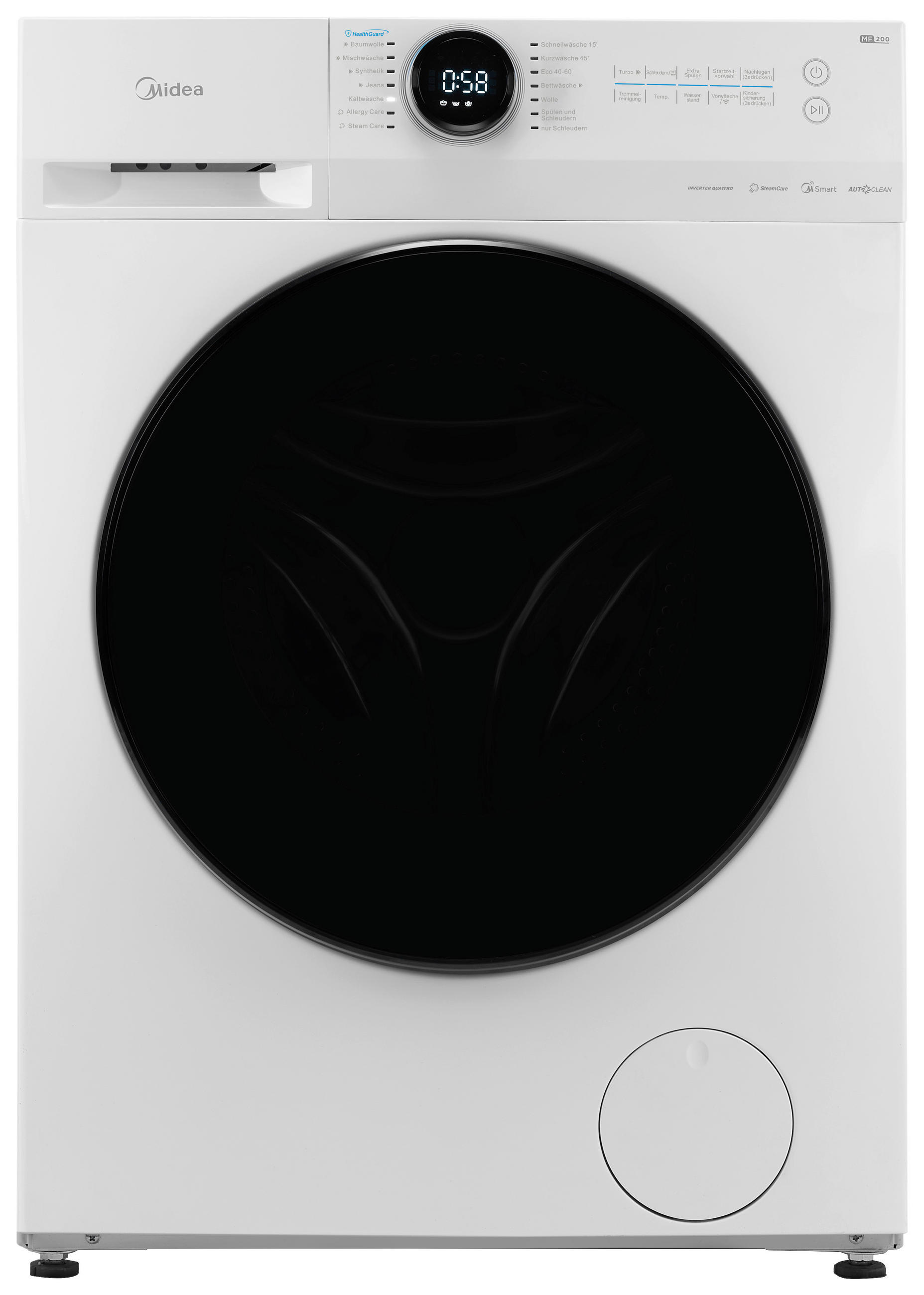 WASCHMASCHINE MF200W80WB-14AS   - Weiß, Basics, Metall (59,5/85/47,5cm) - Midea