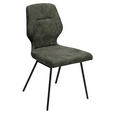 STUHL   Mikrofaser  Dunkelgrün  - Dunkelgrün/Schwarz, Design, Textil/Metall (46/91/57cm) - Dieter Knoll