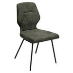 STUHL   Mikrofaser  Dunkelgrün  - Dunkelgrün/Schwarz, Design, Textil/Metall (46/91/57cm) - Dieter Knoll
