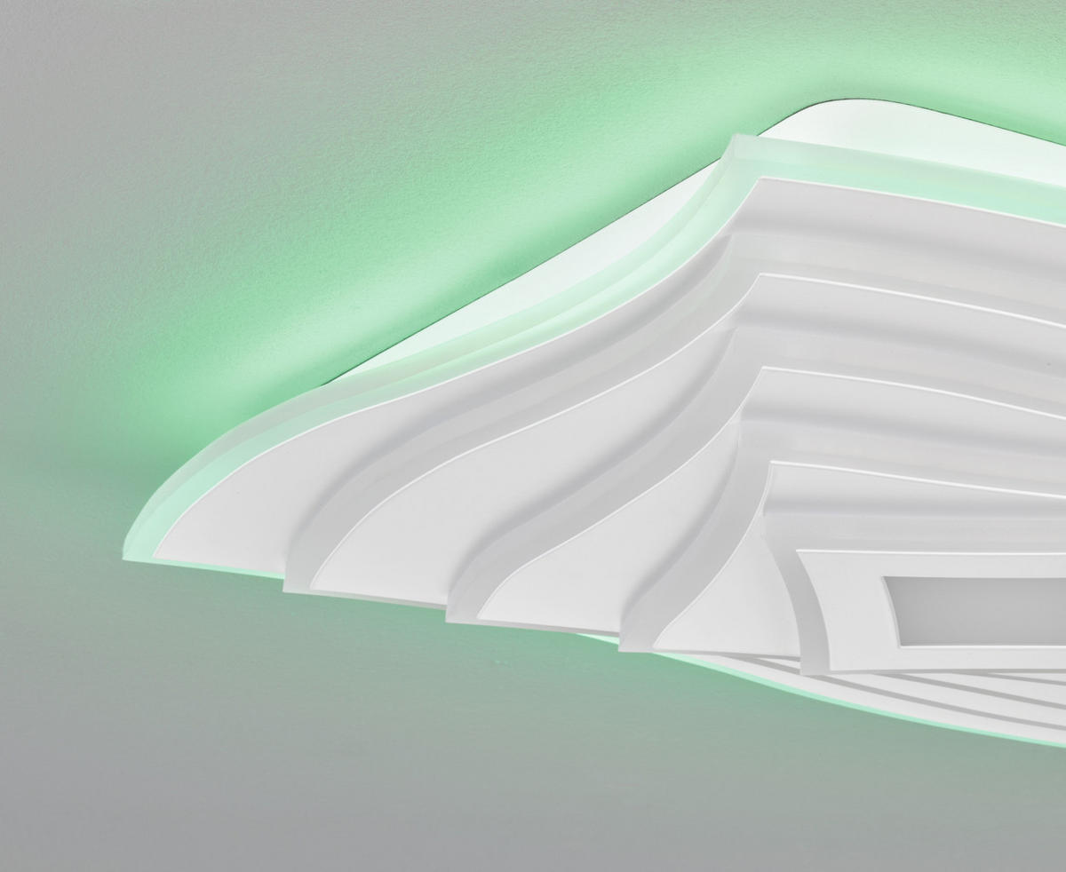 LED-DECKENLEUCHTE 50/5/50 cm   - Weiß, Basics, Kunststoff (50/5/50cm)