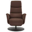 RELAXSESSEL in Leder Braun  - Schwarz/Braun, Design, Leder/Metall (76/108/86cm) - Dieter Knoll
