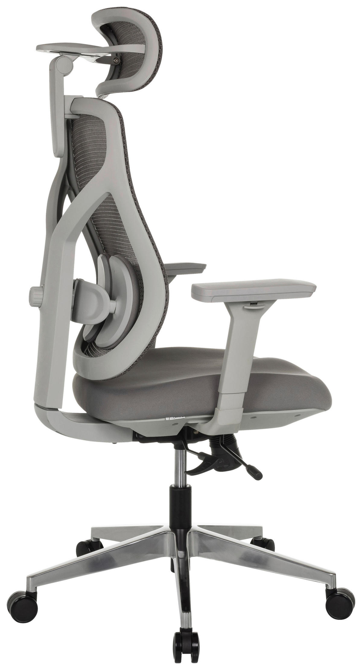 DREHSTUHL  in Grau  - Silberfarben/Grau, MODERN, Kunststoff/Textil (71/123 - 146/65cm) - MID.YOU