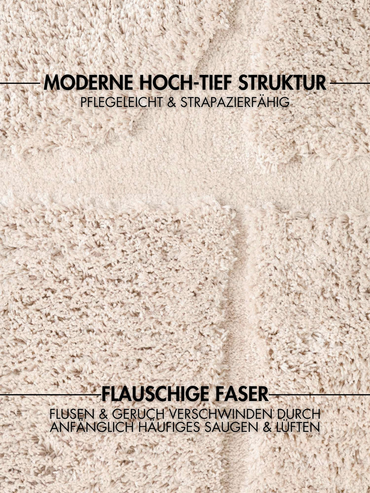 HOCHFLORTEPPICH 150 cm Jasper Creme  - Creme, Design, Textil (150cm) - Ted Baker
