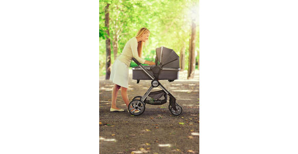 KINDERWAGENSET Neapel - Silberfarben/Grau, Design, Textil/Metall (76,96/59,95/106,68cm) - My Baby Lou