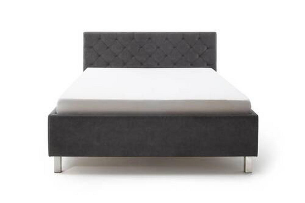 POLSTERBETT 180/200 cm  in Anthrazit  - Anthrazit, Modern, Holzwerkstoff/Textil (180/200cm) - Xora